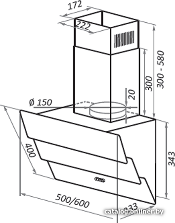Кухонная вытяжка HOMSair VERTICAL 60 белый