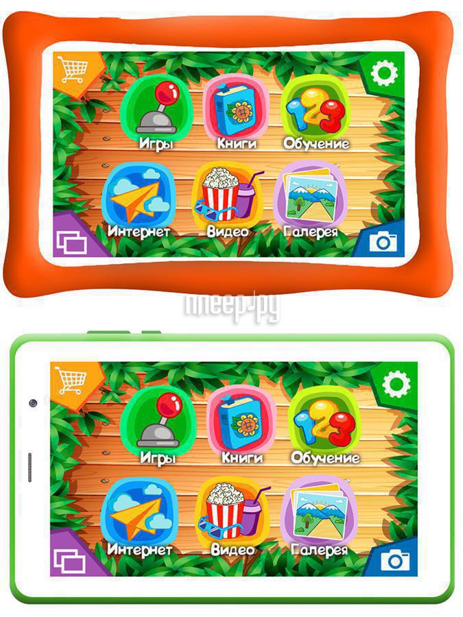 Детский игровой планшет TurboKids 3G 1GB 16GB 3G Android 8.1 зеленый [рт00020523]