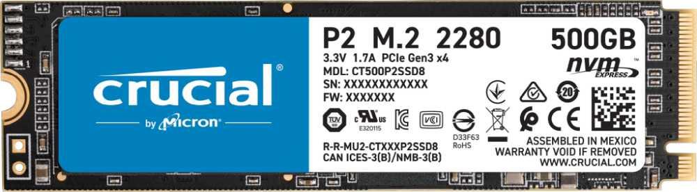 SSD M.2 Crucial 500Gb P2 CT500P2SSD8