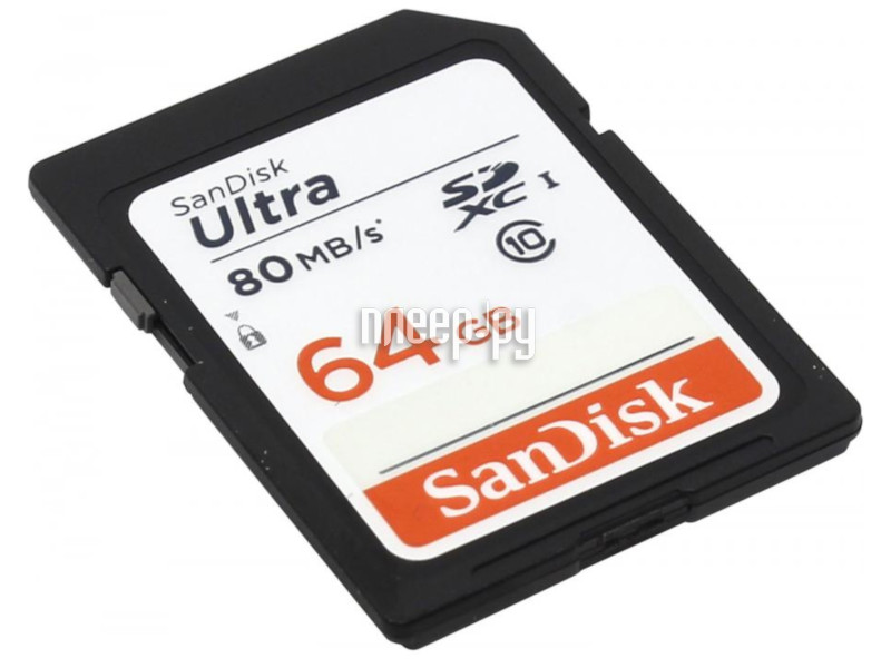 SD 64 Gb SanDisk Class 10 UHS-I Ultra SDSDUNR-064G-GN6IN SecureDigital XC RTL