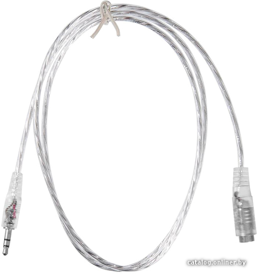 Кабель Buro Jack 3.5 (m)/Jack 3.5 (f) 0.5м. прозрачный (CAB025-0.5M)
