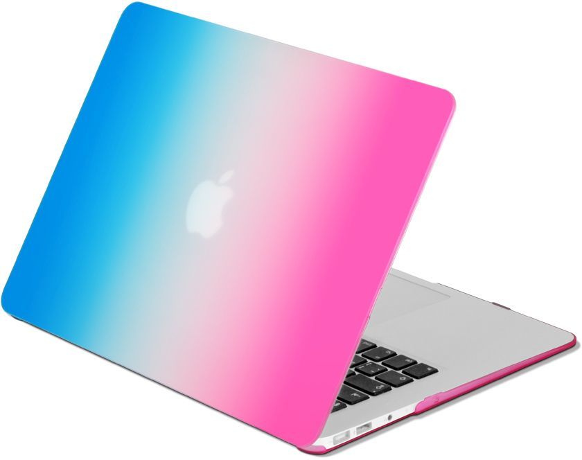 Чехол DF для MacBook Pro 15 Touch bar A1707/A1990 MacCase-04 Red-Blue