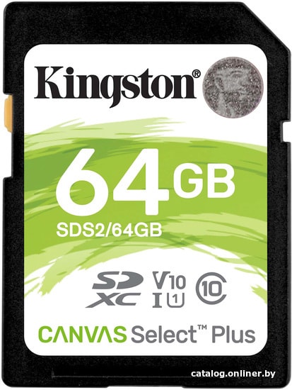 Micro SD 64 Gb Kingston Canvas Select Plus (SDS2/64GB) (+ SD adapter) RTL