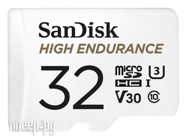 Micro SD 32 Gb SanDisk High Endurance microSDXC Class 10 SDSQQNR-032G-GN6IA + adapter