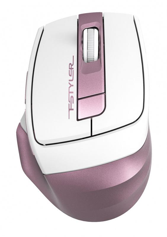 Mouse Wireless A4 Tech Fstyler FG35 White-Pink