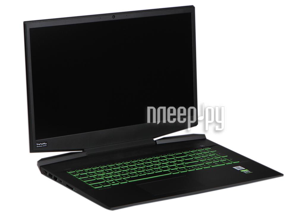 Ноутбук HP Pavilion Gaming 17-cd1062ur i7 10750H/16Gb/1Tb/RTX 2060 6Gb/17.3"/IPS/FHD/DOS/black/green 22Q97EA