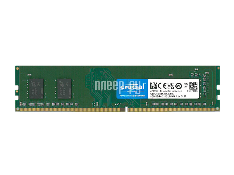 DDR4 8GB PC-25600 3200MHz Crucial (CT8G4DFRA32A) CL22 RTL