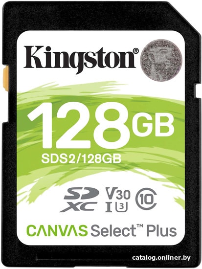 Micro SD 128 Gb Kingston Canvas Select Plus (SDS2/128GB) (+ SD adapter) RTL