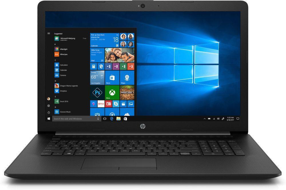 Ноутбук HP 17-by2019ur 17.3" Intel Pentium Gold 6405U 2.4ГГц 4ГБ 256ГБ SSD Intel UHD Graphics DVD-RW Windows 10 22Q63EA черный