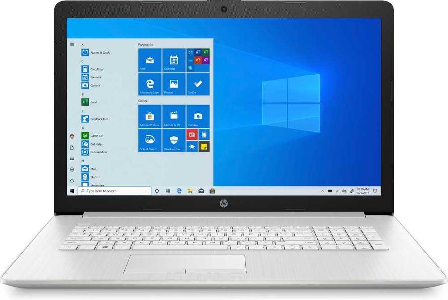 Ноутбук HP 17-by2022ur 17.3" Intel Pentium Gold 6405U 2.4ГГц 8ГБ 512ГБ SSD Intel UHD Graphics DVD-RW Windows 10 24C76EA серебристый