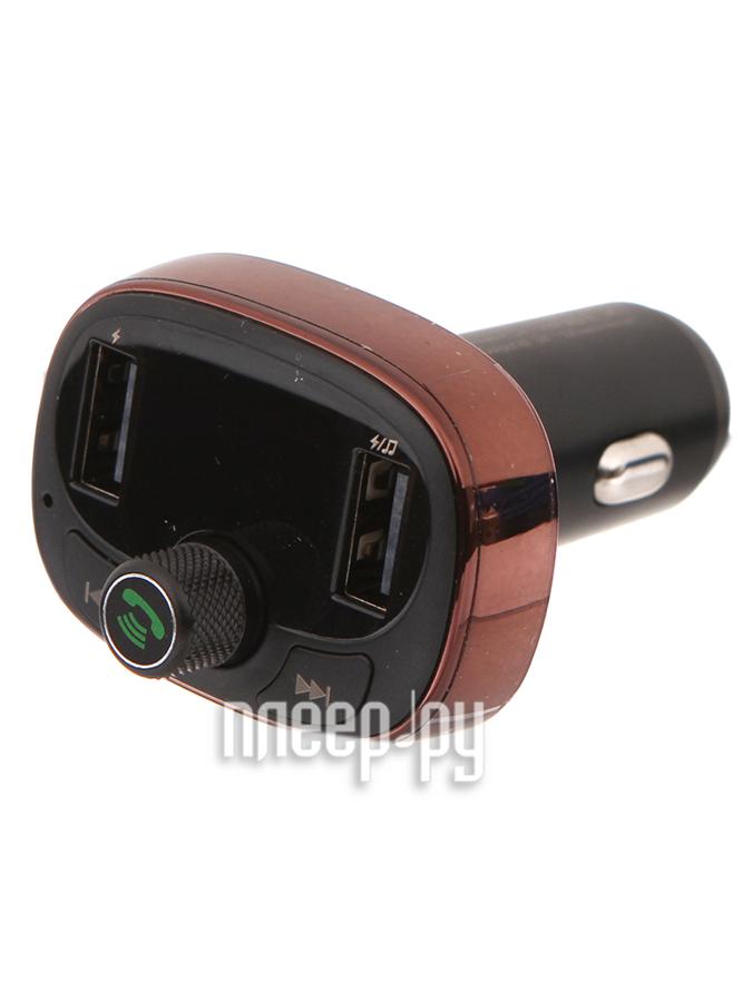 Автомобильный FM-модулятор Baseus T Typed Bluetooth MP3 Charger With Car Holder Dark Coffee CCALL-TM12