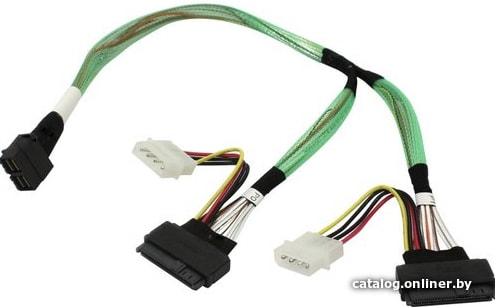 Кабель LSI Logic (05-50065-00) U.2 Enabler, HD (SFF8643) -to- (2x SFF8639), 50cm, Used to attach directly to the 8639 interface of the NVMe drive