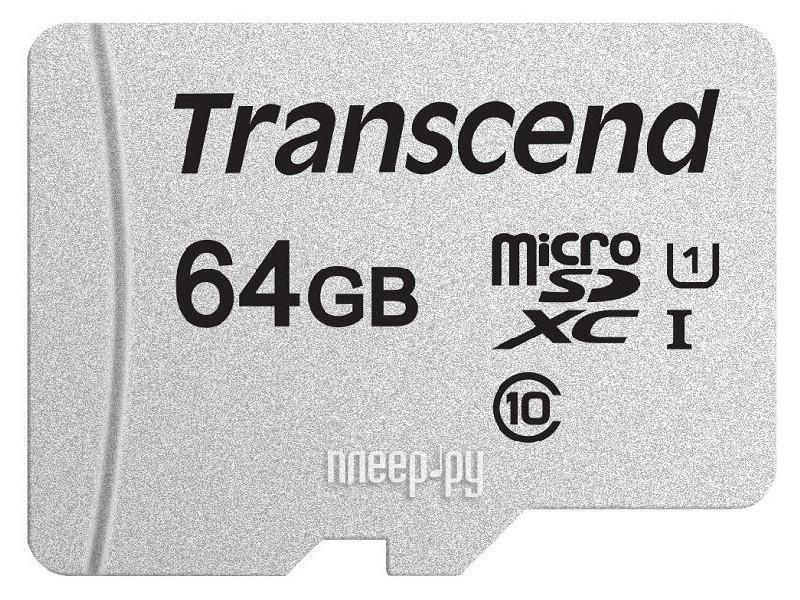 Micro SD 64 Gb Transcend Class 10 UHS-1 TS64GUSD300S RTL