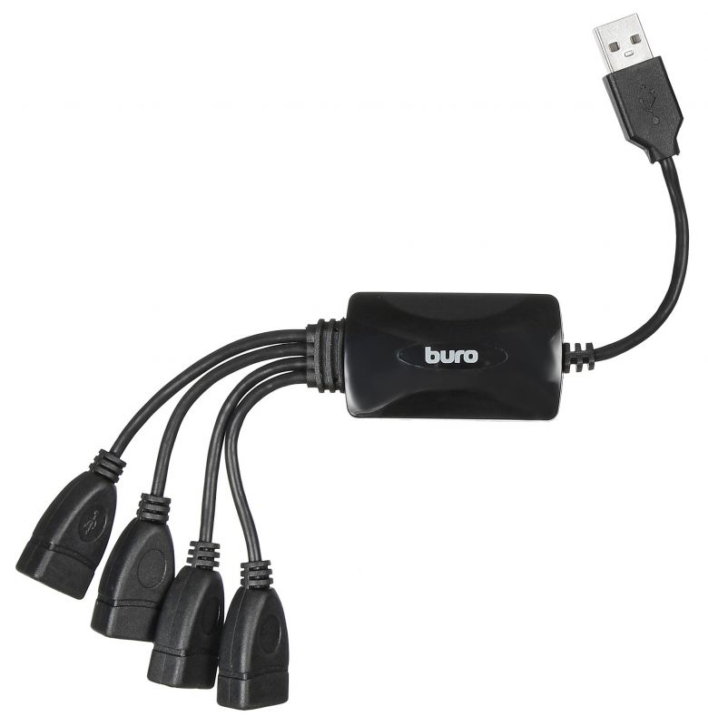 USB HUB Buro BU-HUB4-0.3-U2.0-Splitter USB2.0 4xUSB Black
