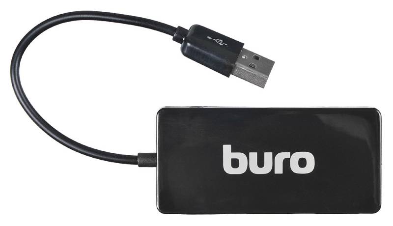 USB HUB Buro BU-HUB4-U2.0-Slim Black