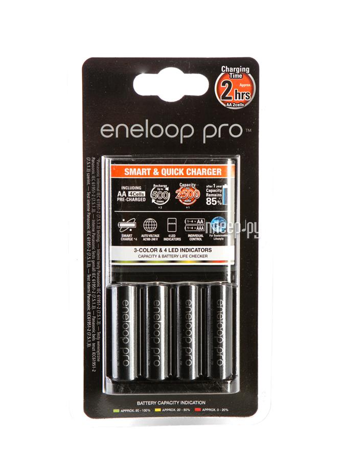 Зарядное устройство Panasonic Smart &amp  Quick K-KJ55HCD40E 84500 + 4 ак. AA 2500 mAh