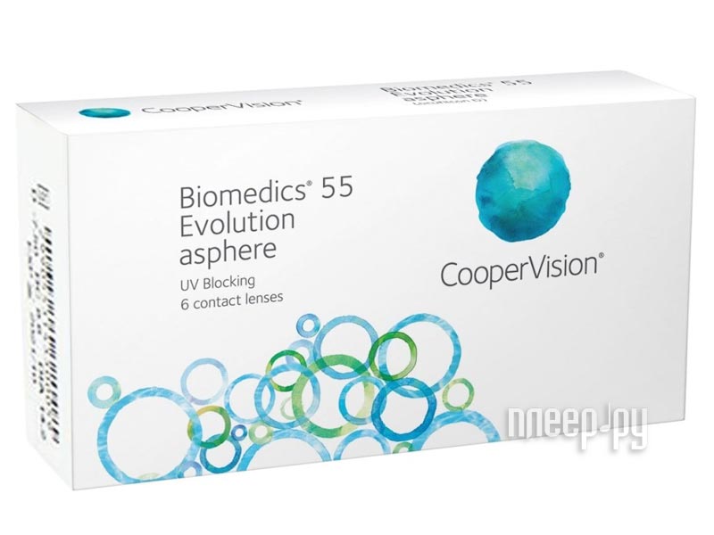 Контактные линзы CooperVision Biomedics 55 Evolution UV (6 линз / 8.6 / -4)