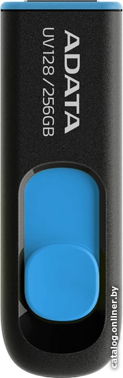 256 Gb USB3.0 A-Data DashDrive UV128 (AUV128-256G-RBE), Black-Blue