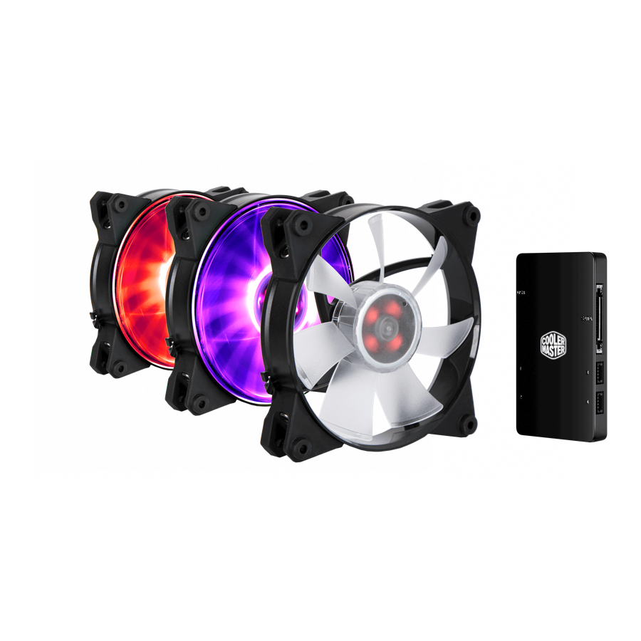 Вентилятор 120mm Cooler Master MasterFan Pro 120 Air Flow RGB 3pcs MFY-F2DC-113PC-R1 RTL