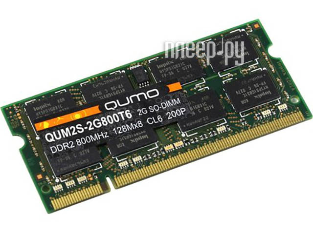 SO-DIMM DDR II 2048MB PC-6400 800Mhz QUMO QUM2S-2G800T6
