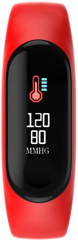 Фитнес-браслет Smarterra FitMaster Color 0.96" черный / красный [smft-c01r]