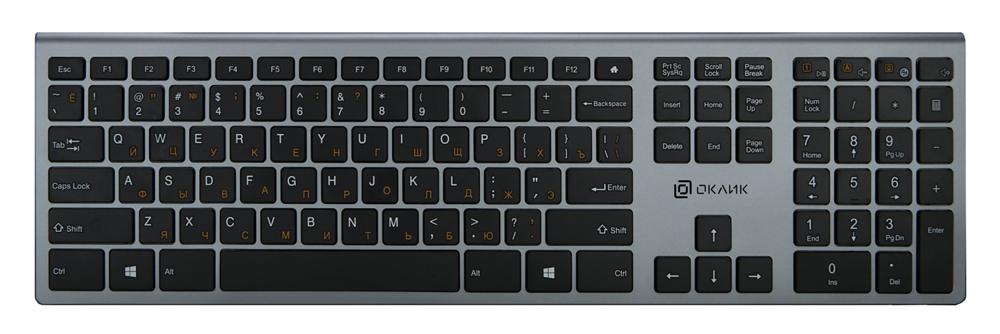 Клавиатура Oklick 890S Black-Gray