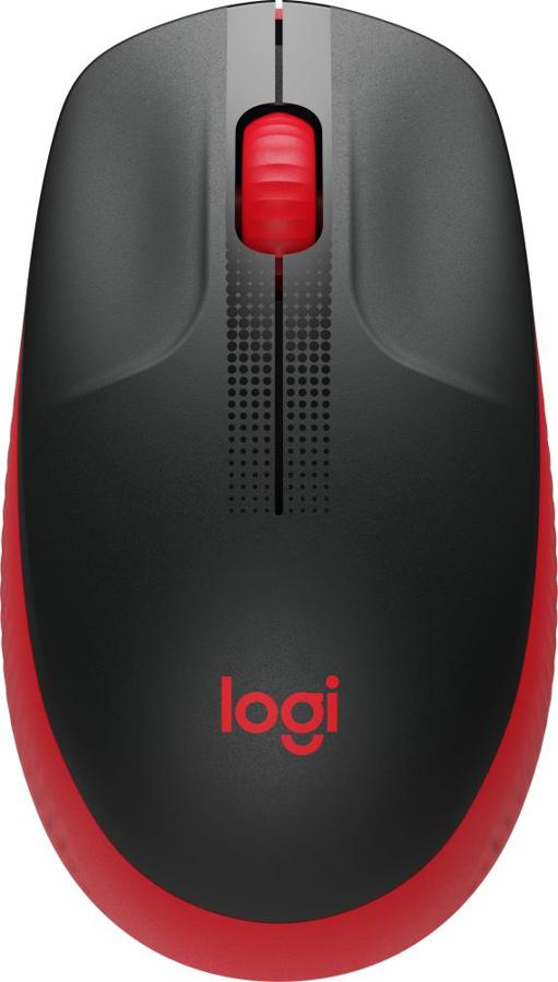 Mouse Wireless Logitech M190 Black-Red (910-005908)