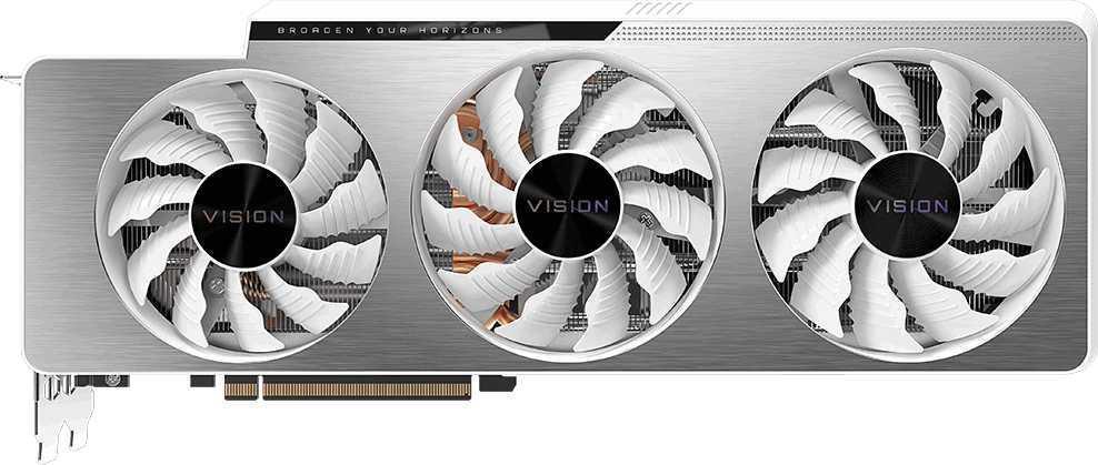 NVIDIA GeForce Gigabyte RTX3080 VISION OC (GV-N3080VISION OC-10GD) 10GB DDR6 (320bit, Fansink, 1710(1800)/19000MHz) 2xHDMI 3xDP RTL