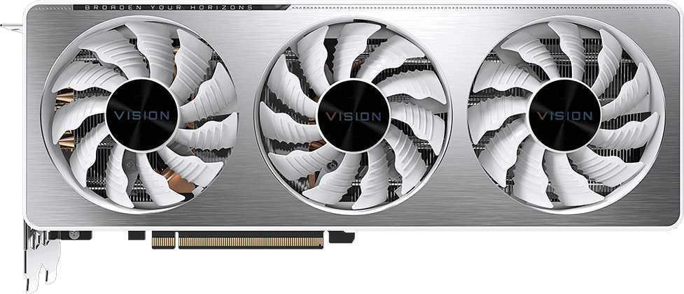 NVIDIA GeForce Gigabyte RTX3070 VISION OC (GV-N3070VISION OC-8GD) 8GB DDR6 (256bit, Fansink, 1500(1815)/14000MHz) 2xHDMI 2xDP RTL