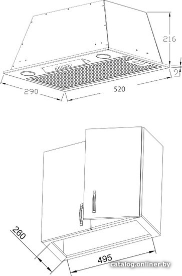 Кухонная вытяжка Korting KHI 6530 W