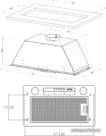 Кухонная вытяжка Korting KHI 6631 RB