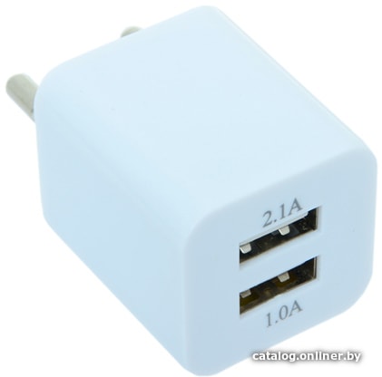 Зарядное устройство Gmini GM-WC-197-2USB с 2 USB портами, белый
