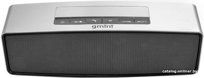 Портативная аудиосистема Gmini GM-BTS-M21, 3Вт х 2, серебристая