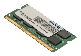 SO-DIMM DDR III 4096MB PC-12800 1600Mhz Patriot (PSD34G1600L81S) 1.35V