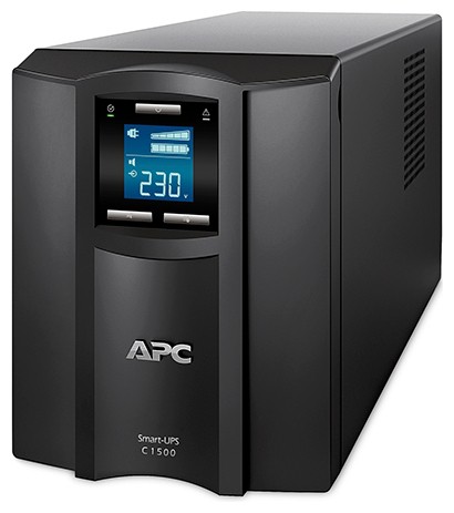 Источник бесперебойного питания APC Smart-UPS C 1500VA (SMC1500I) (1000VA/900W, 8 розеток IEC320-C13, USB, LCD)