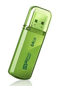 64 Gb Silicon Power Helios 101 (SP064GBUF2101V1N), зеленый, USB2.0