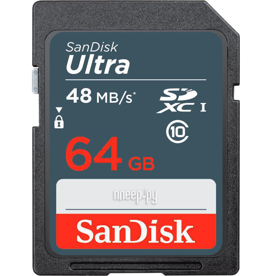 SD 64 Gb SanDisk Class 10 UHS-I Ultra SDSDUNB-064G-GN3IN SecureDigital XC RTL