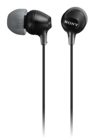 Гарнитура Sony MDR-EX15AP, регулят. громк., 1.2м кабель, 3.5мм, Black