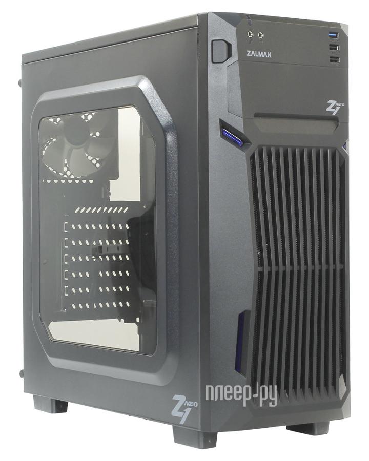 Корпус ATX Без БП Zalman Z1 NEO (Window, Tower, ATX/mATX, USB 3.0) Black RTL