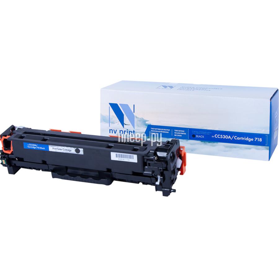 Картридж NV Print CC530A/718 (черный) для HP Color LJ CM2320, CP2025, Canon i-SENSYS MF8330/8350, LBP7200C
