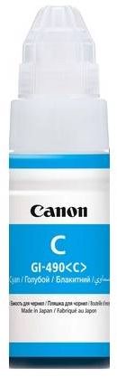 Картридж Canon GI-490 0664C001 (голубой) для PIXMA G1400/2400/3400