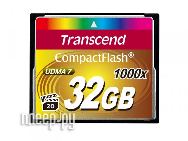 Compact Flash Card 32Gb Transcend 1000x Ultimate (TS32GCF1000) RTL
