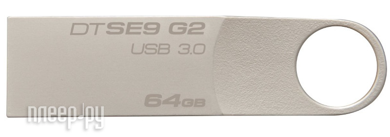 64 Gb USB3.0 Kingston DataTraveler SE9 G2 (DTSE9G2/64GB), серебр. 