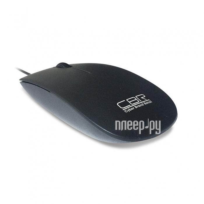 Mouse CBR CM-104 Black (оптика, 1200dpi, офисн., провод 1.2 метра,  USB) RTL