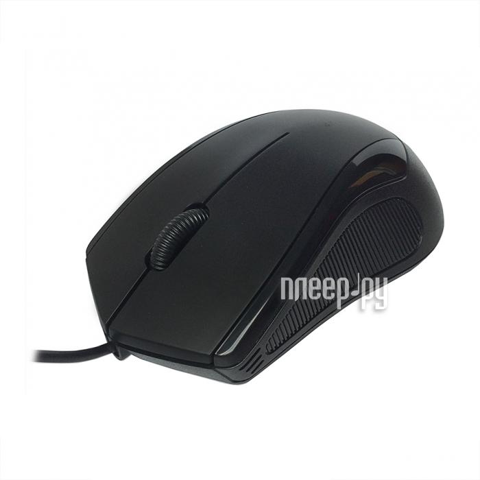 Mouse CBR CM-100 Black (оптика, 1200dpi, офисн., провод 1.3 метра,  USB) RTL