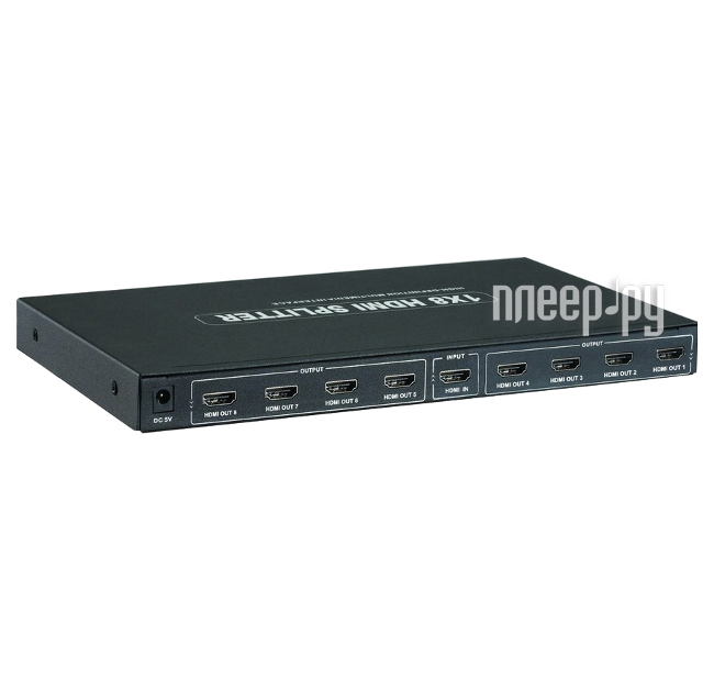 Разветвитель HDMI ORIENT HSP0108H, 8 портов, с блоком питания
