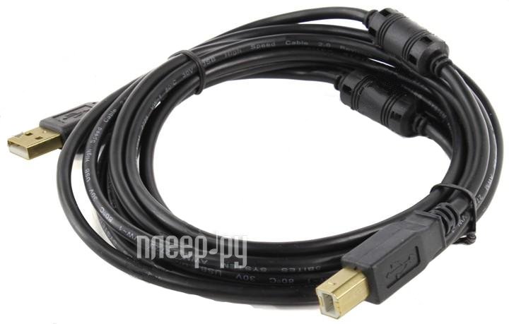 Кабель USB 2.0 A-B 3,0m 5bites (UC5010-030A) 2 фильтра