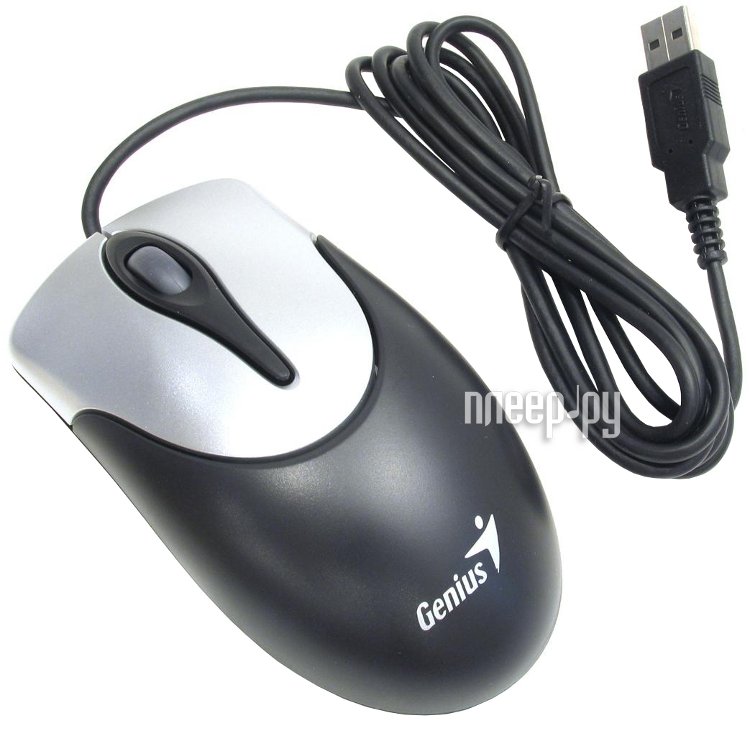 Mouse Genius NetScroll 100 V2 (1000dpi, USB, Black-Silver) RTL