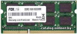 SO-DIMM DDR III 8192MB PC-12800 1600Mhz Foxconn Foxline (FL1600D3S11-8G)