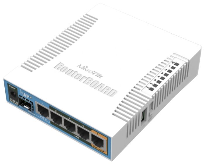 Wireless Router MikroTik (hAP ac RB962UiGS-5HacT2HnT) (WiFi + 4 порта LAN 1Гбит/сек.+ 1 порт WAN 1Гбит/сек. + 1 порт SFP) RTL